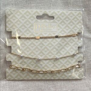 Gold and Pearl Bracelet Trio